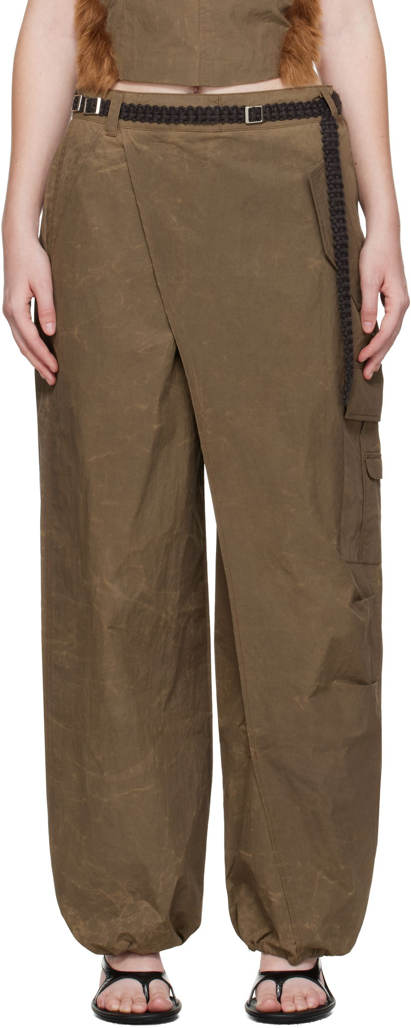 Штани карго Andersson Bell Andersson Bell Wrap Cargo Pants Коричневий | apa843w