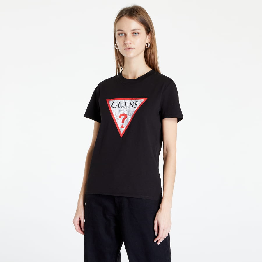 Футболка GUESS Front Logo T-Shirt чорний | W2BI69K8FQ1-JBLK, 0