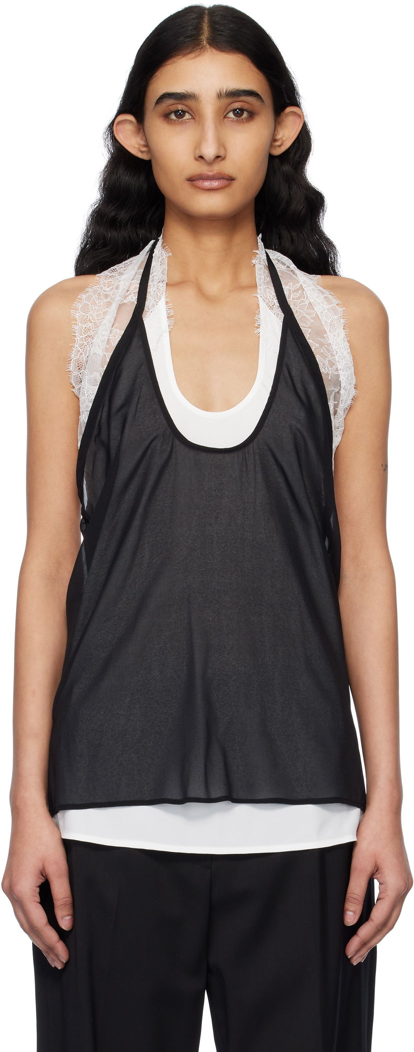 Безрукавка Helmut Lang Helmut Lang Lace Dancer Tank Top чорний | O10HW509