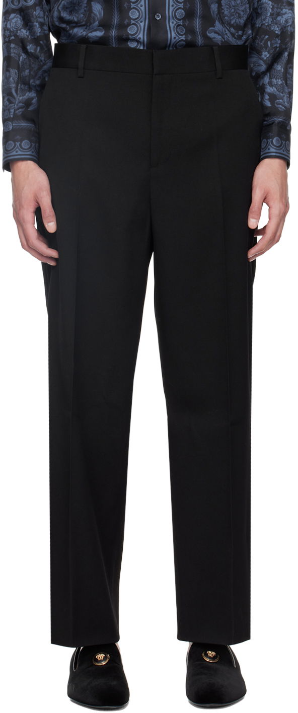 Штани Versace Black Formal Trousers чорний | 1014779_1A10259