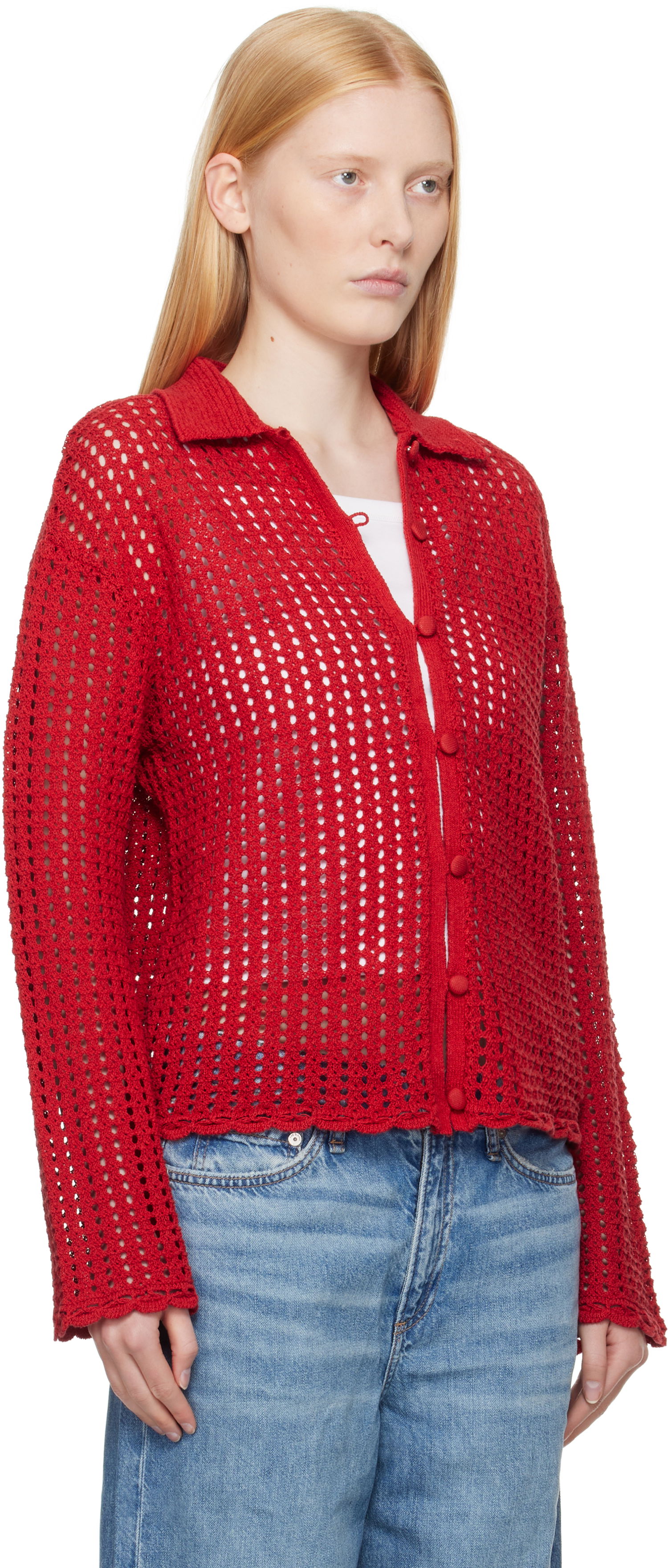 Cветр rag & bone Rag & Bone Khloe Knit Cardigan Червоний | WAS25P020BR20, 1