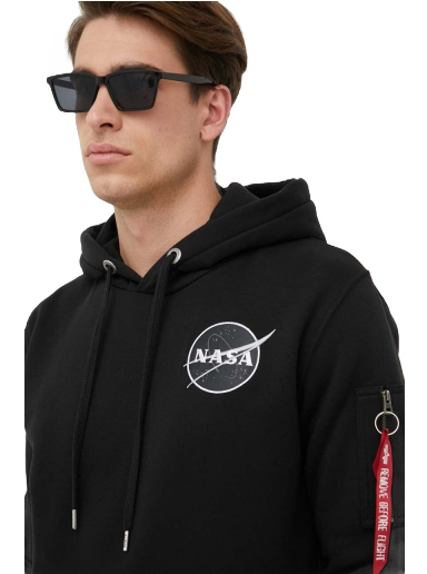 Світшоти Alpha Industries x Nasa Pullover Hoodie чорний | 108337.285