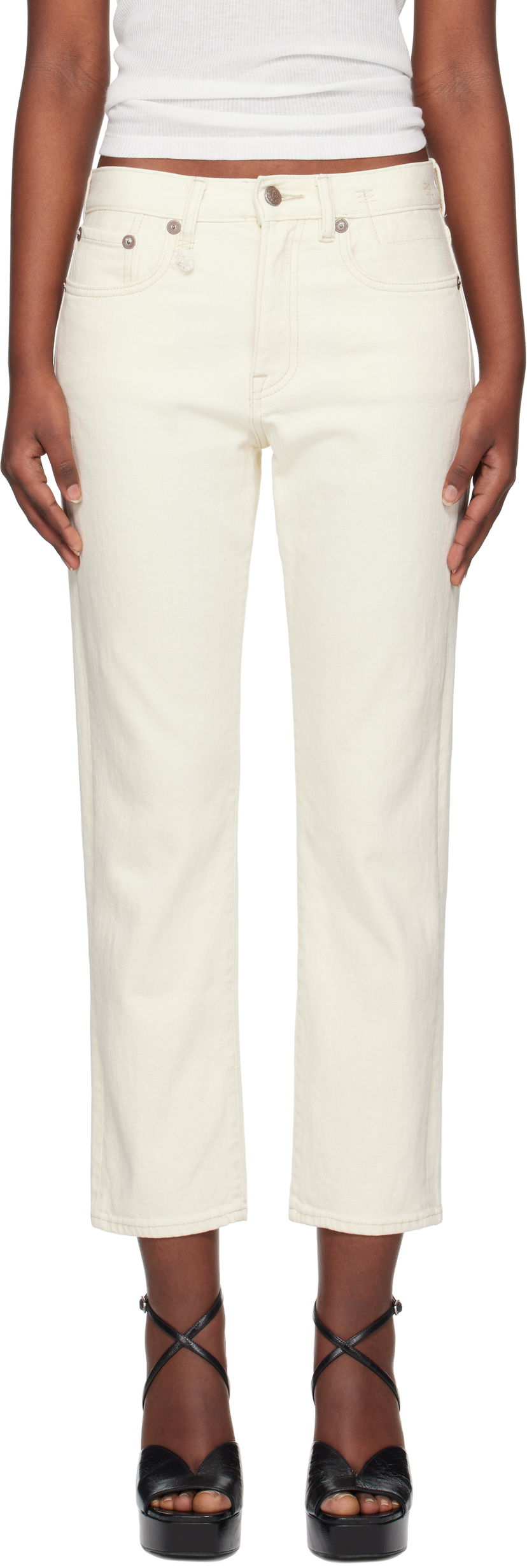 Джинси R13 R13 Romeo Cropped Jeans білий | R13WD103-D282A