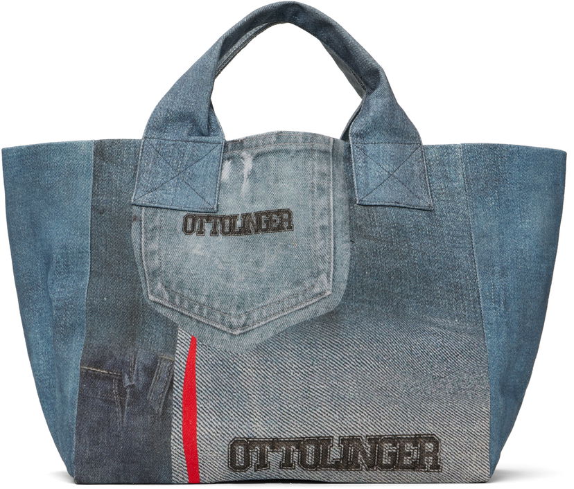 сумка-тоут Ottolinger Ottolinger Denim Maxi Tote Bag Синій | 12890042801