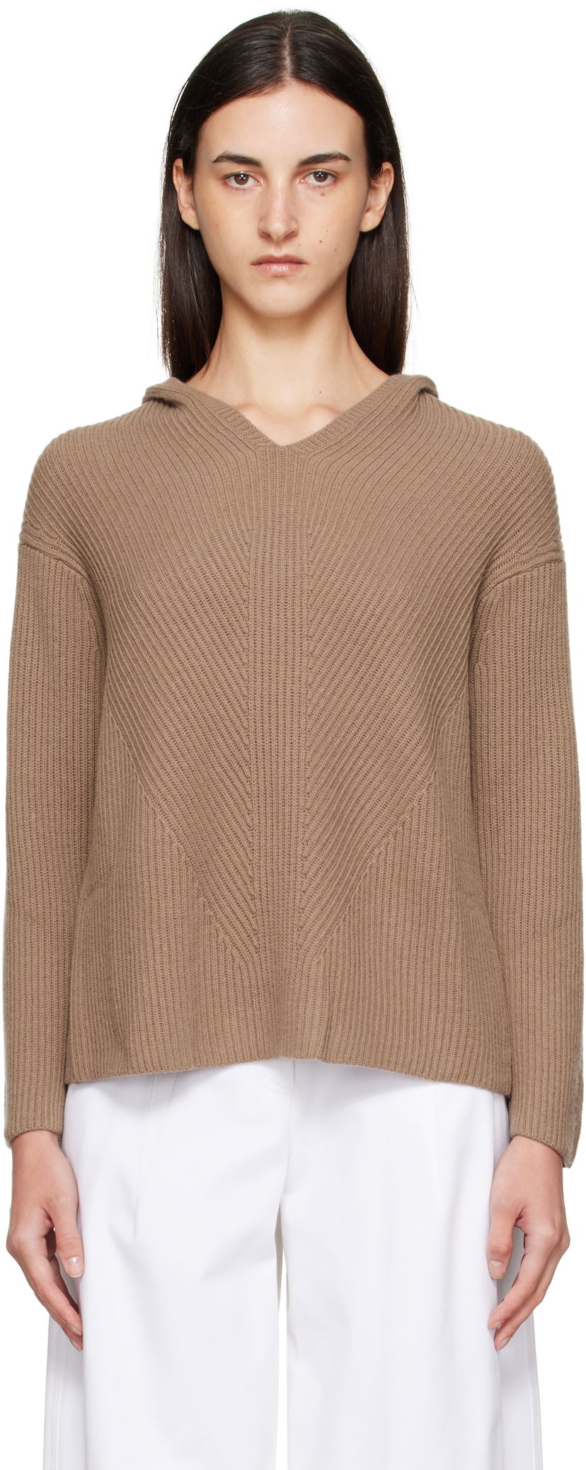 Світшоти Max Mara Max Mara Falcone Knit Hoodie Коричневий | 2529366031600