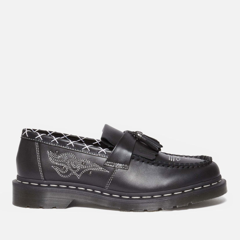 Кросівки та взуття Dr. Martens Men's Adrian Gothic Americana Leather Loafers чорний | 31626001