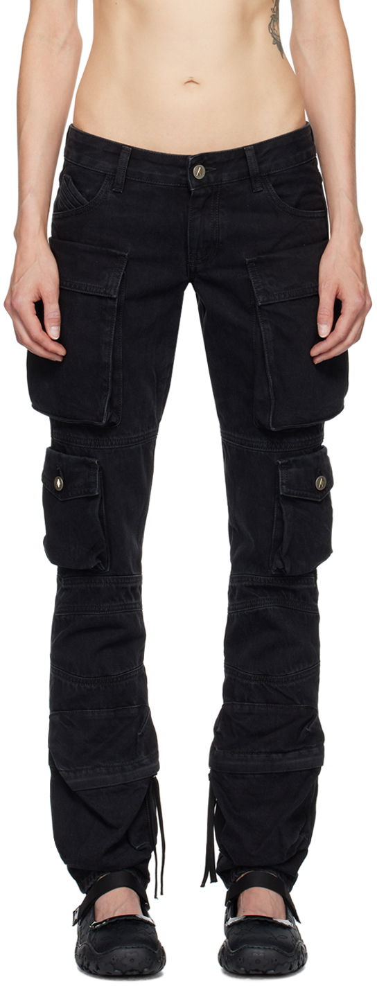 Штани карго The Attico Attico Essie Cargo Pants чорний | 241WCP113 D066