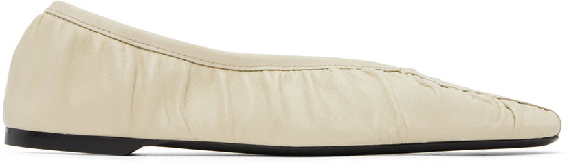 Кросівки та взуття TOTEME The Gathered Ballerina Flats бежевий | 243-WAS2747-LE0052