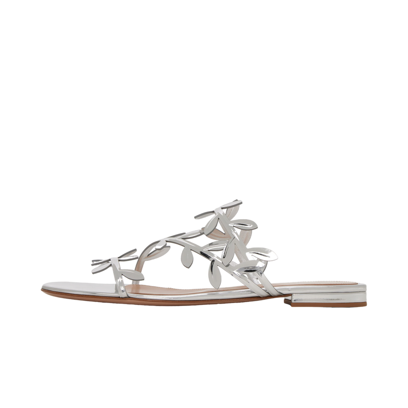 Кросівки та взуття Gianvito Rossi Flavia 05 Leaf Detail Slide Sandals Металік | G15680-05RIC-MET