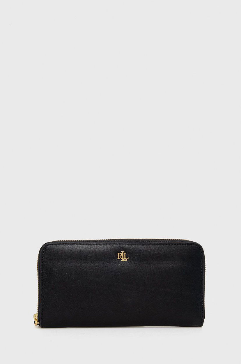 Гаманець Polo by Ralph Lauren Leather Zip Around Wallet чорний | 432876730003