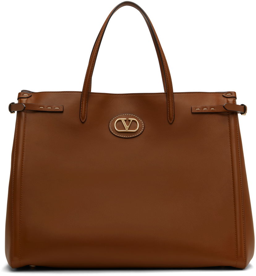сумка-тоут Valentino Valentino Garavani Antibes Medium Calfskin Tote Коричневий | 6W2B0R18CVC