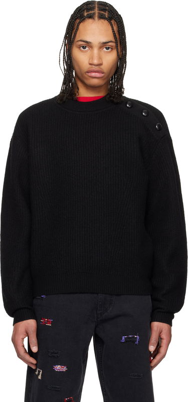 Cветр ISABEL MARANT Isabel Marant Rudel Shoulder Button Ribbed Knit Sweater чорний | 25PPU0651HA-C1L03H, 0