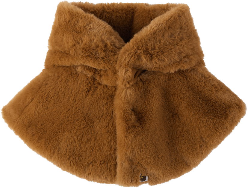 Шарф BAPE Baby Milo Fluffy Cape Scarf Коричневий | 002GDK803003K