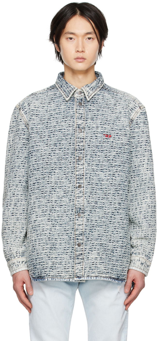 Сорочка Diesel Diesel D-Simply-Over-Sp Denim Shirt Jacket Синій | A09605-0EMAA-01