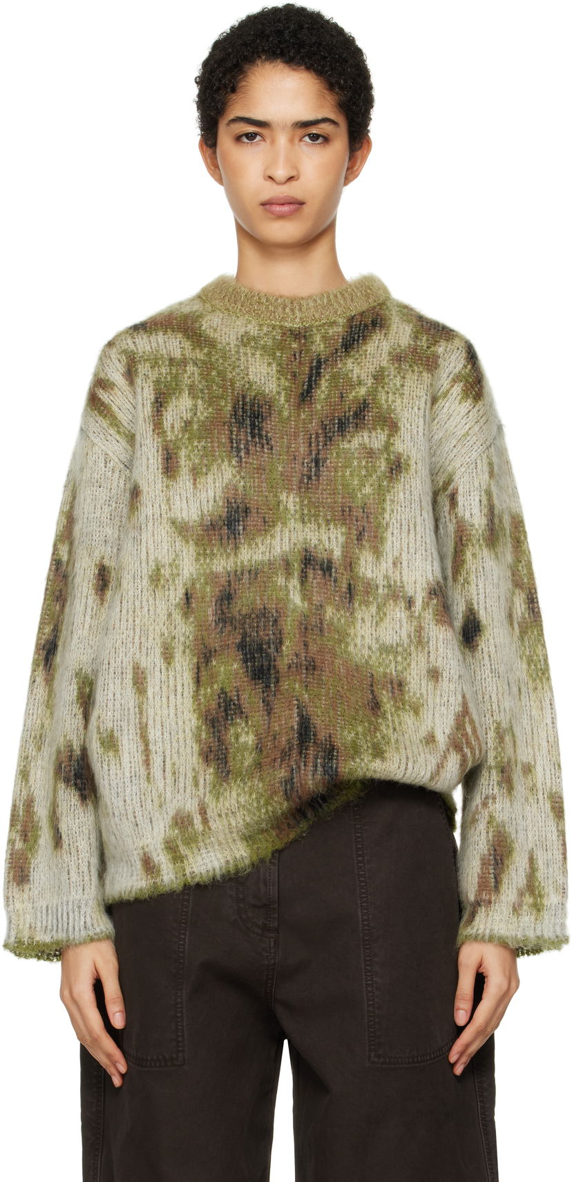 Cветр The Attico Attico Abstract Knit Sweater Зелений | 250WCK00115 KAC001AA