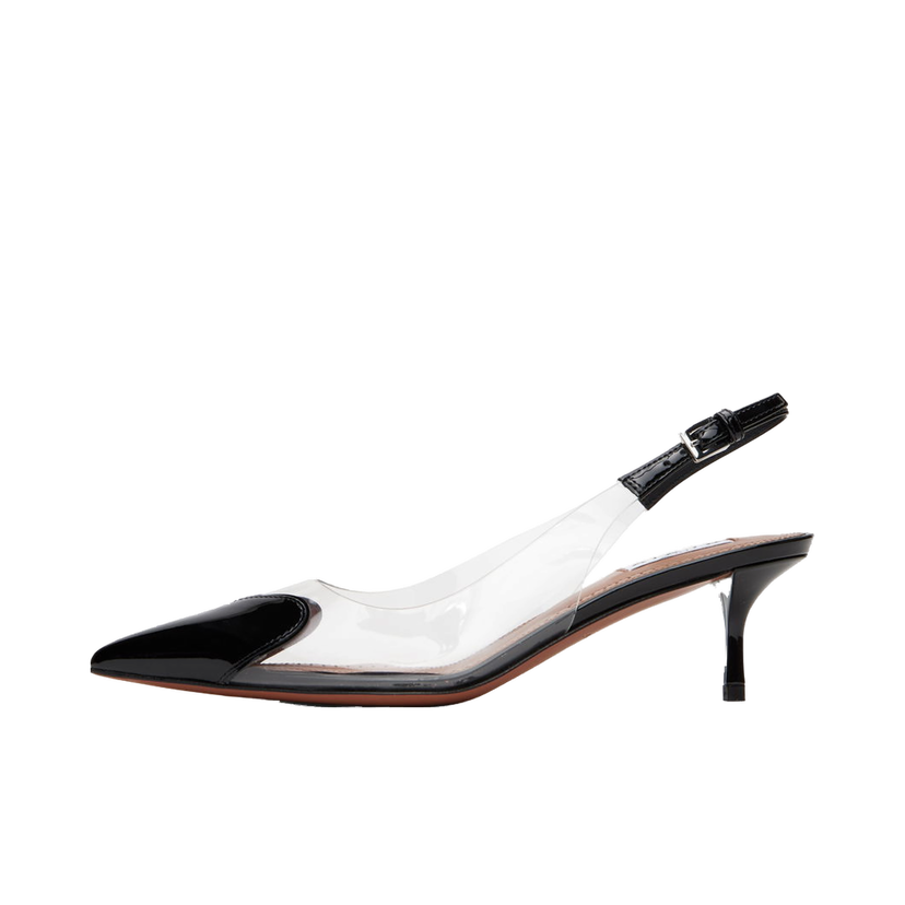 Кросівки та взуття Alaïa Heart Slingback Pumps чорний | AA3E057CK150