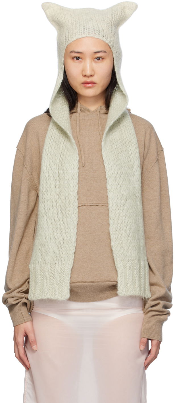 Шапка Maison Margiela Faded Mohair Scarf Beanie Зелений | S51TC0053 S18398