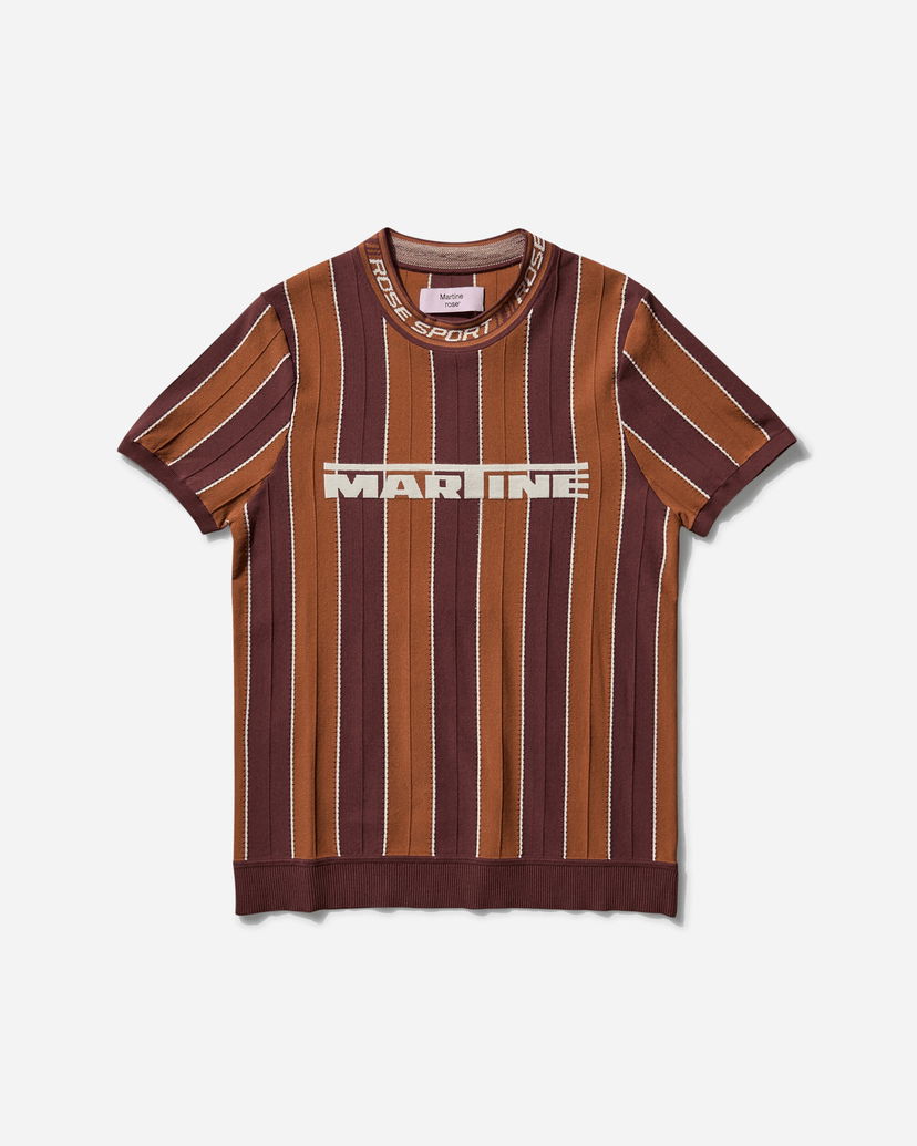 Cветр Martine Rose Striped Knitted T-Shirt Коричневий | 959YA12700