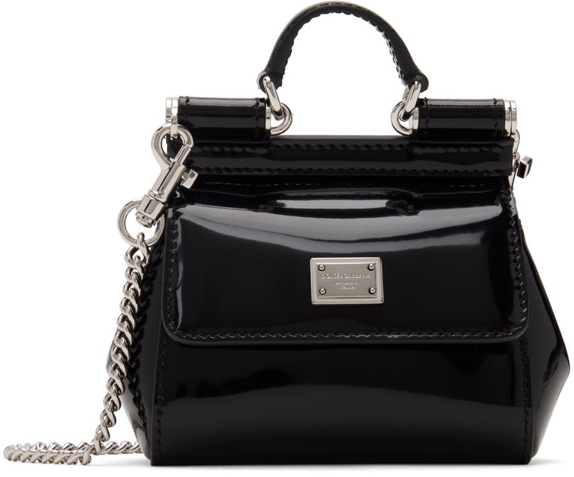 Сумочка Dolce & Gabbana Black Kim Kardashian Mini Sicily Bag чорний | BB6494 AI413