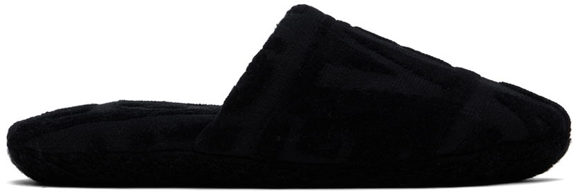 Кросівки та взуття Versace Allover Towel Slippers чорний | ZSLB00009_1A07545