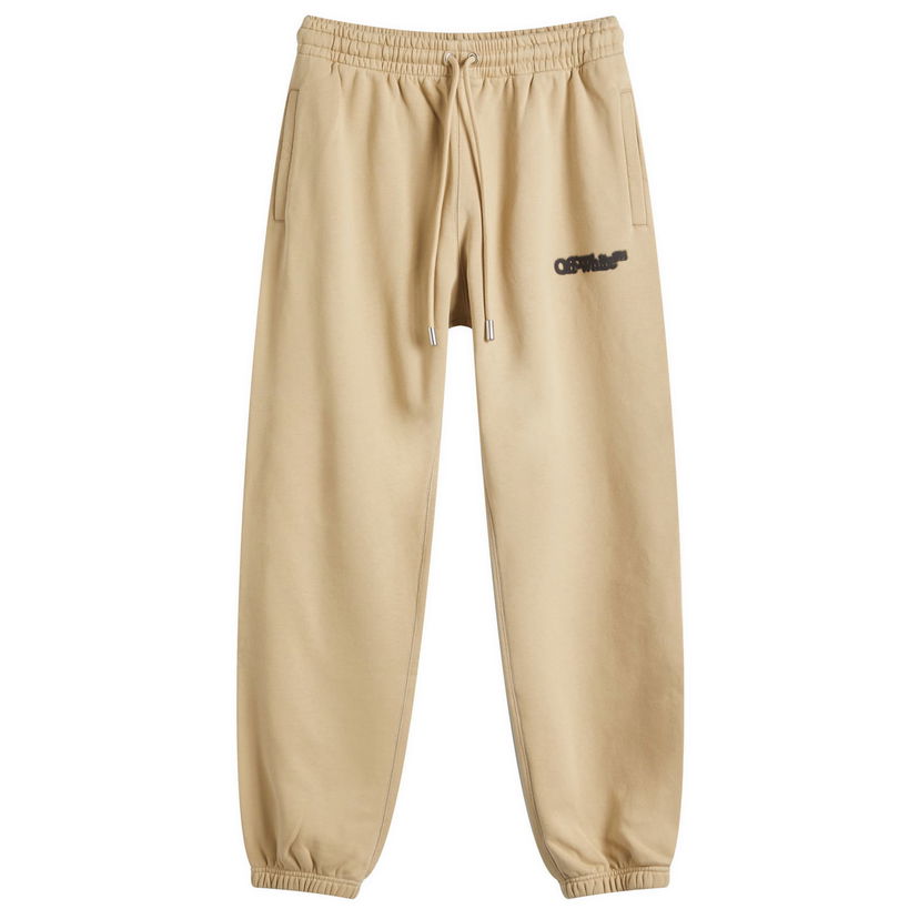 Спортивні штани Off-White Off-White Spray Arrow Cuffed Sweatpants, Size Large бежевий | OMCH057S25FLE0016110
