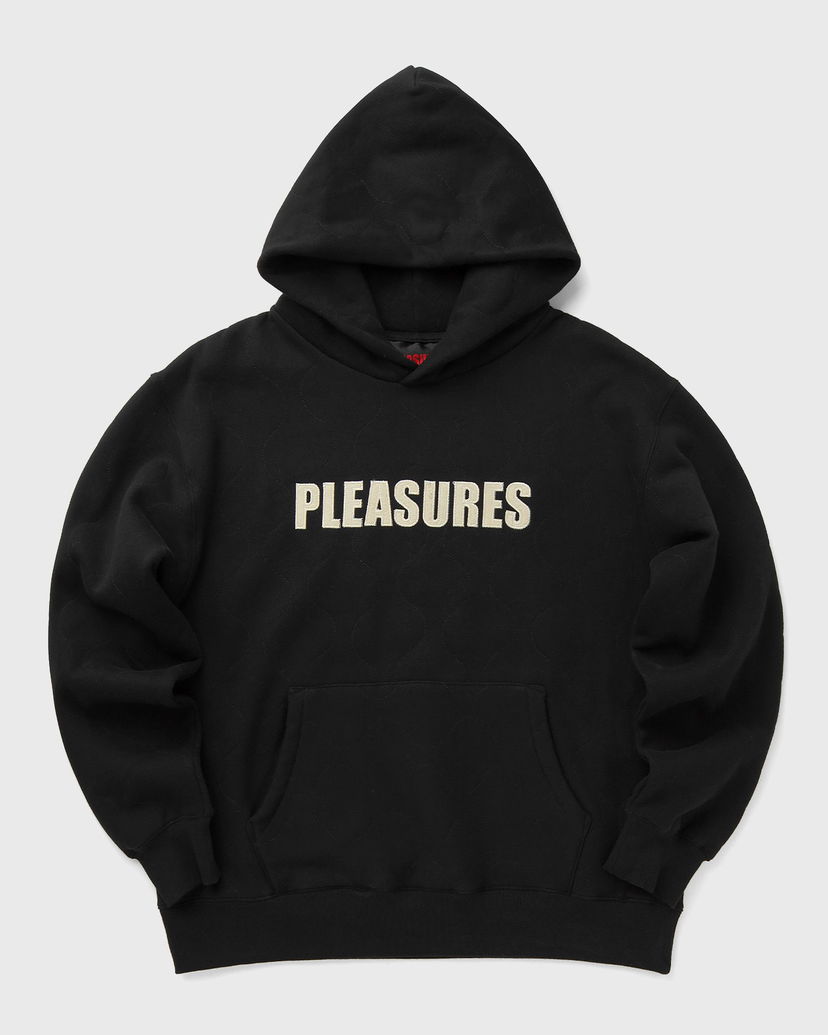Світшоти Pleasures Pleasures Wave Quilted Hoodie чорний | P24W007-BLACK