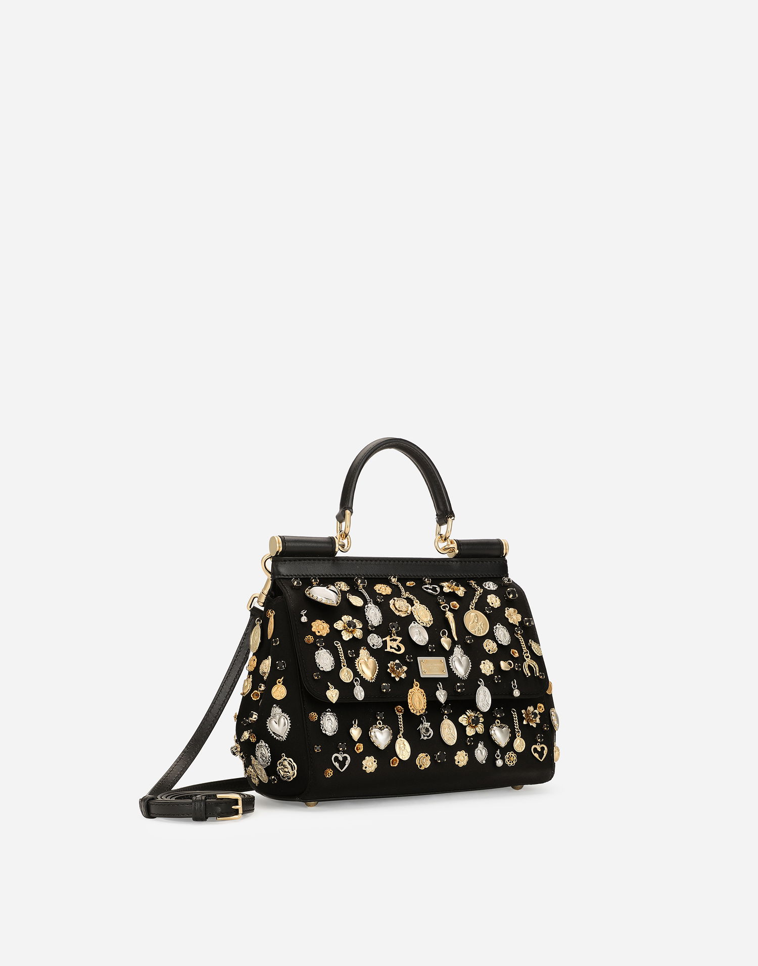 Сумочка Dolce & Gabbana Dolce & Gabbana Sicily Medium Handbag чорний | BB6003AV8878S574, 1