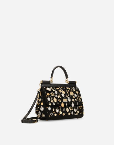 Сумочка Dolce & Gabbana Dolce & Gabbana Sicily Medium Handbag чорний | BB6003AV8878S574, 1