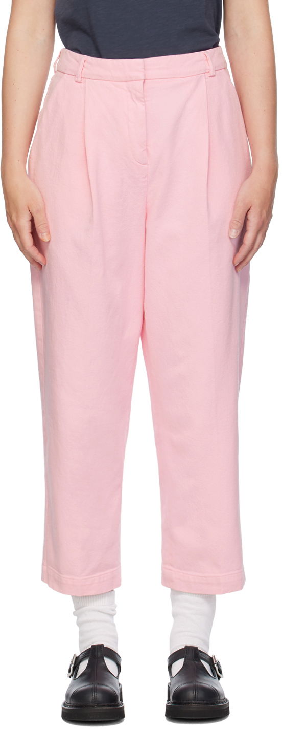 Штани YMC Market Pleated Trousers Рожевий | Q4WMB