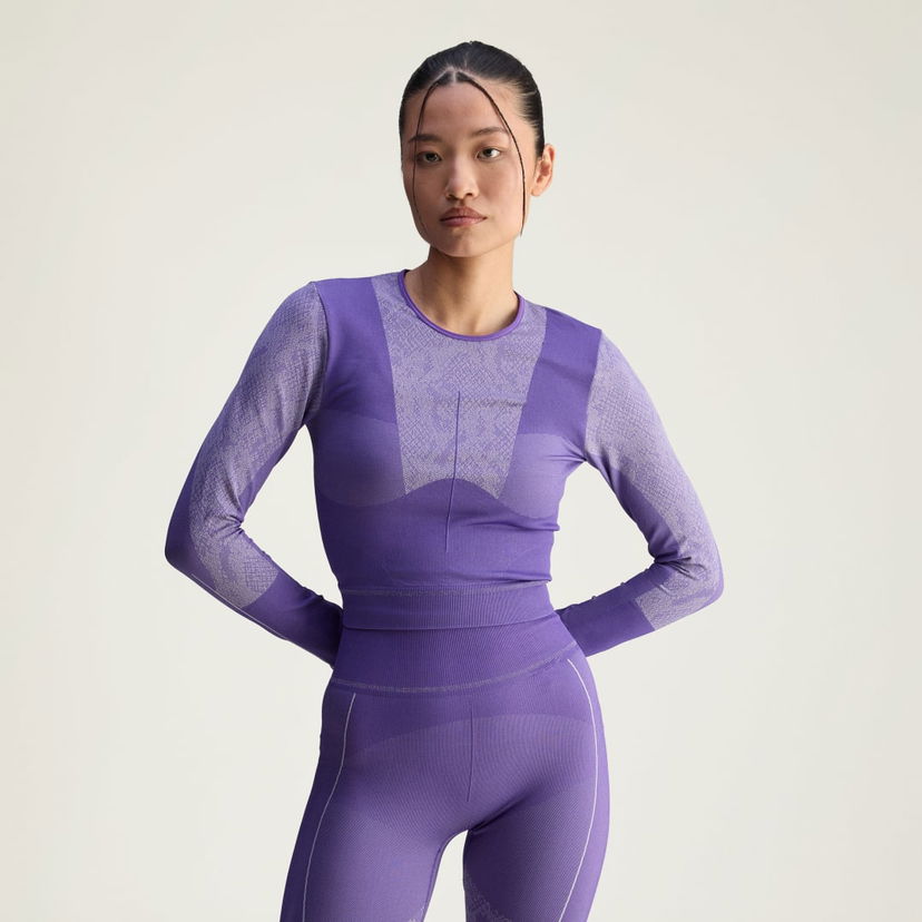 Футболка adidas Performance adidas by Stella McCartney Seamless Yoga Longsleeve Фіолетовий | JN0541