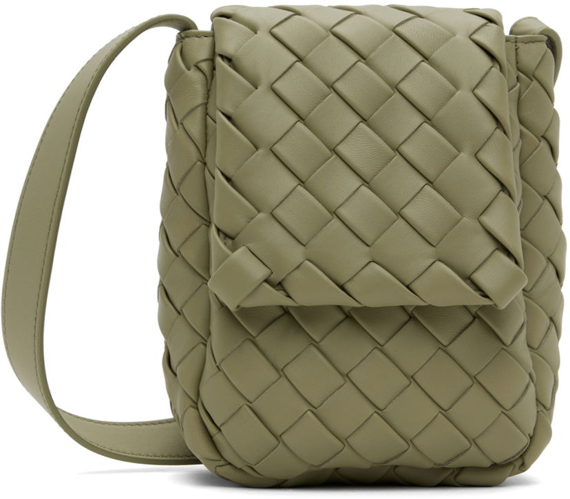 Сумочка Bottega Veneta Mini Vertical Cobble Pouch Зелений | 776209V3BD1