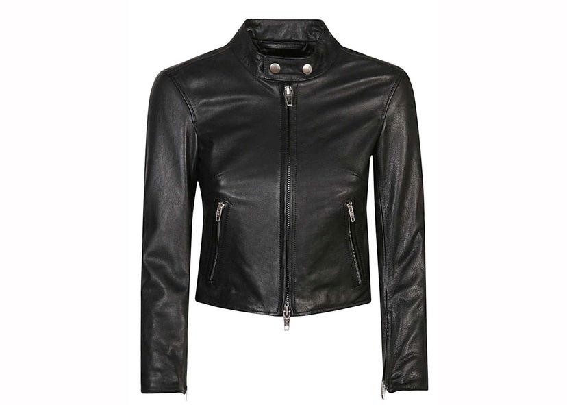 Куртка Balenciaga Leather Jacket Black чорний | 775707TOS081000