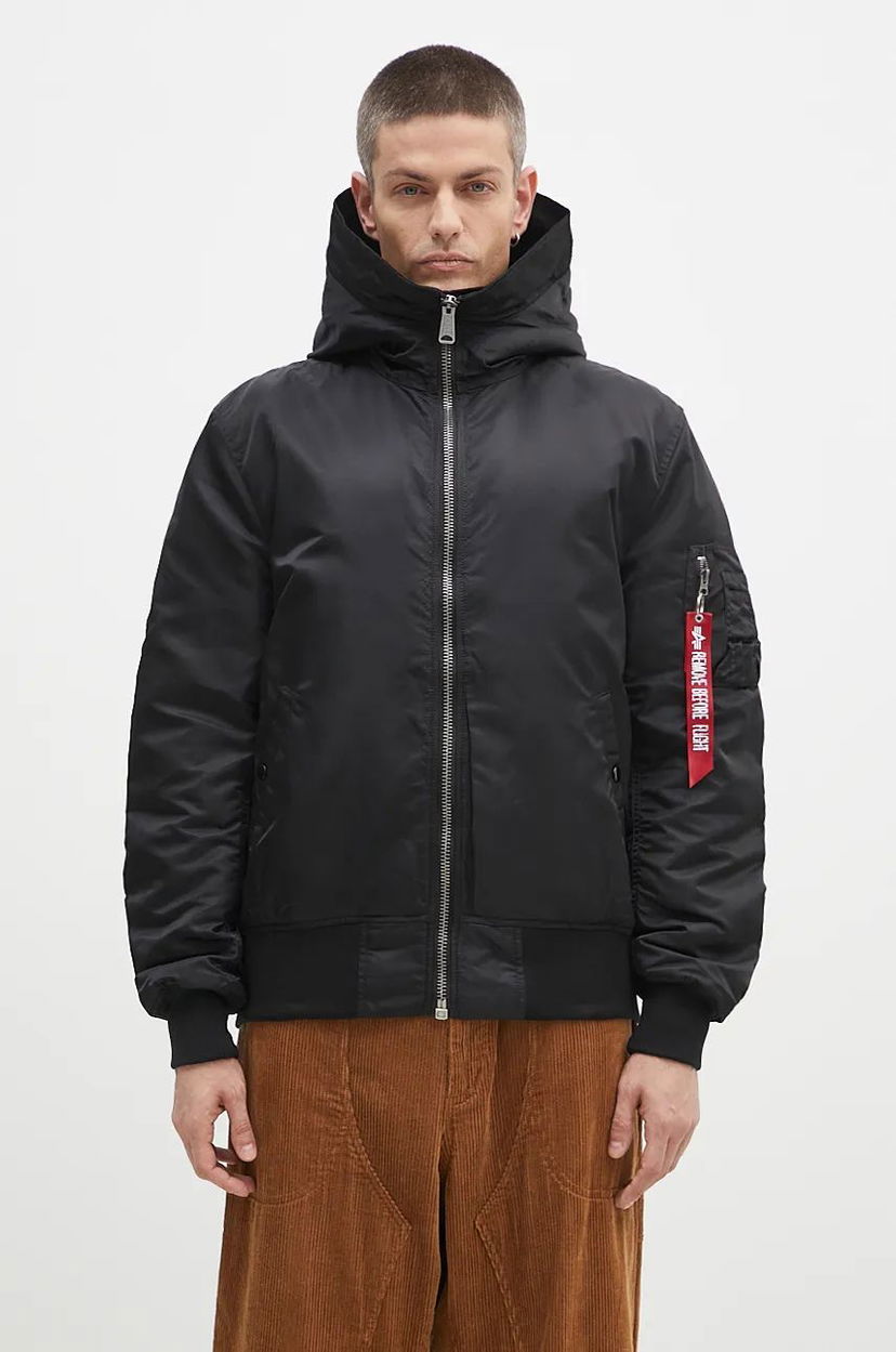 Куртка бомбер Alpha Industries MA-1 Hooded Bomber Jacket чорний | 158104.03