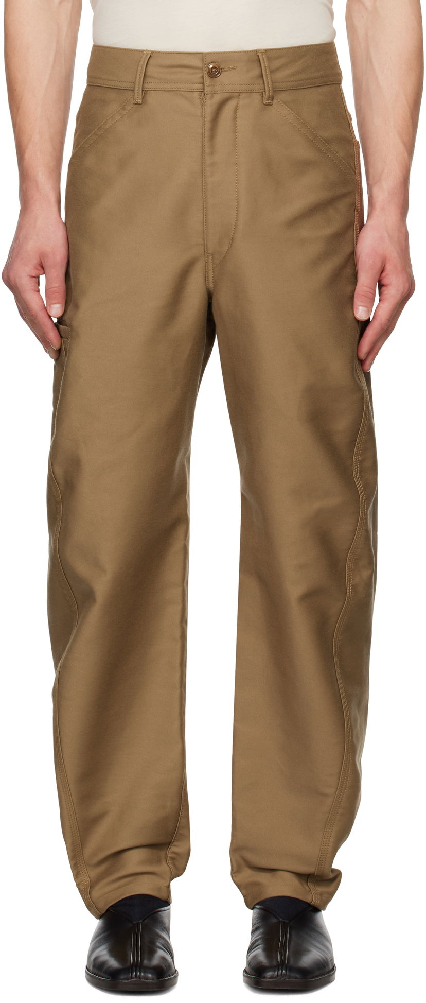 Штани карго LEMAIRE LEMAIRE Twisted Workwear Trousers Коричневий | PA1161 LF1300