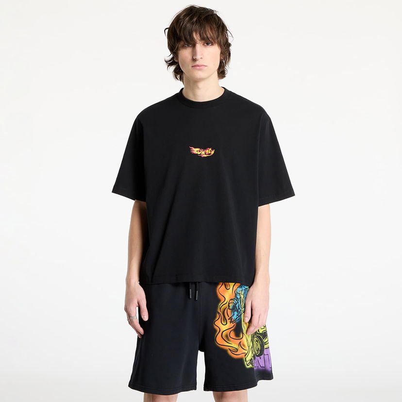 Футболка Marcelo Burlon Marcelo Burlon County Flame Boxy T-Shirt чорний | CMAA05AS25JER0071025