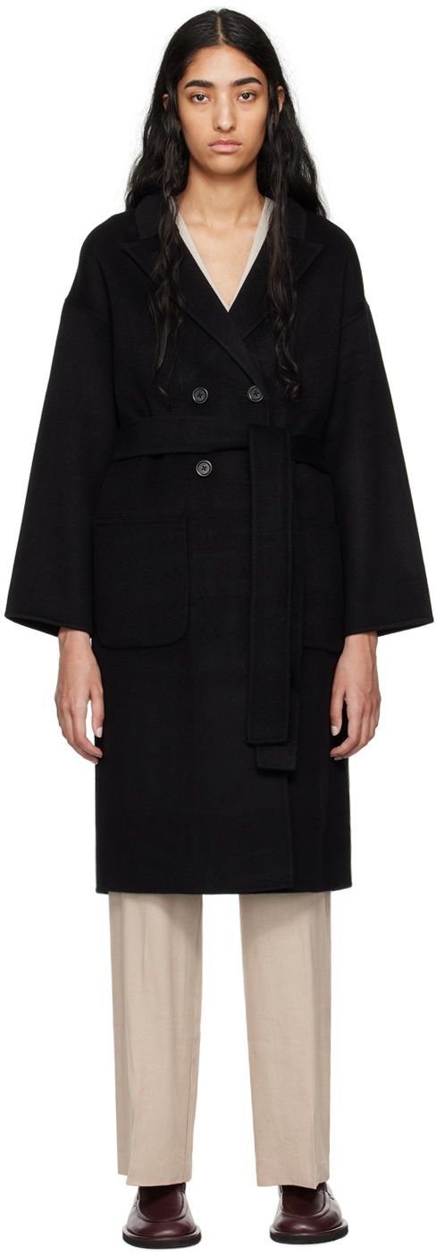 Пальто Anine Bing Dylan Double-Breasted Wool Coat чорний | A-01-4001-000