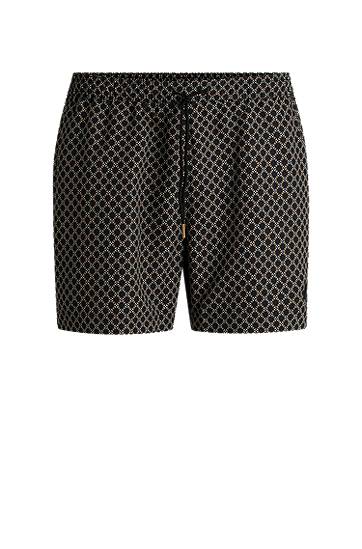 Шорти BOSS All-Over Print Drawstring Swim Shorts чорний | 50518968