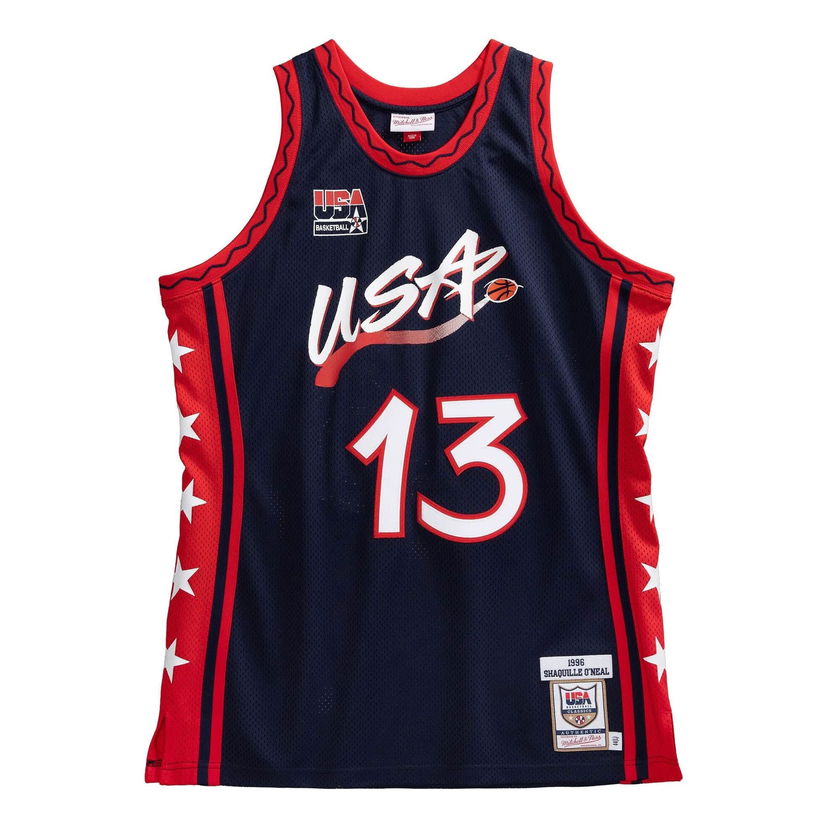 Джерсі Mitchell & Ness Team USA 1996-97 Shaquille O'Neal #13 Basketball Jersey Синій | AJY4SB19059-USANAVY96SON