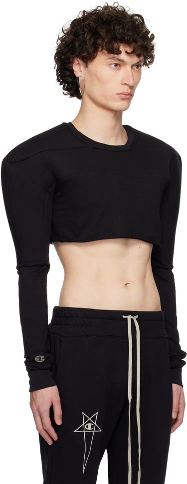 Футболка Rick Owens Rick Owens Champion Edition Cropped Harness T-Shirt чорний | CM01E1708 CHJG JERSEY, 1