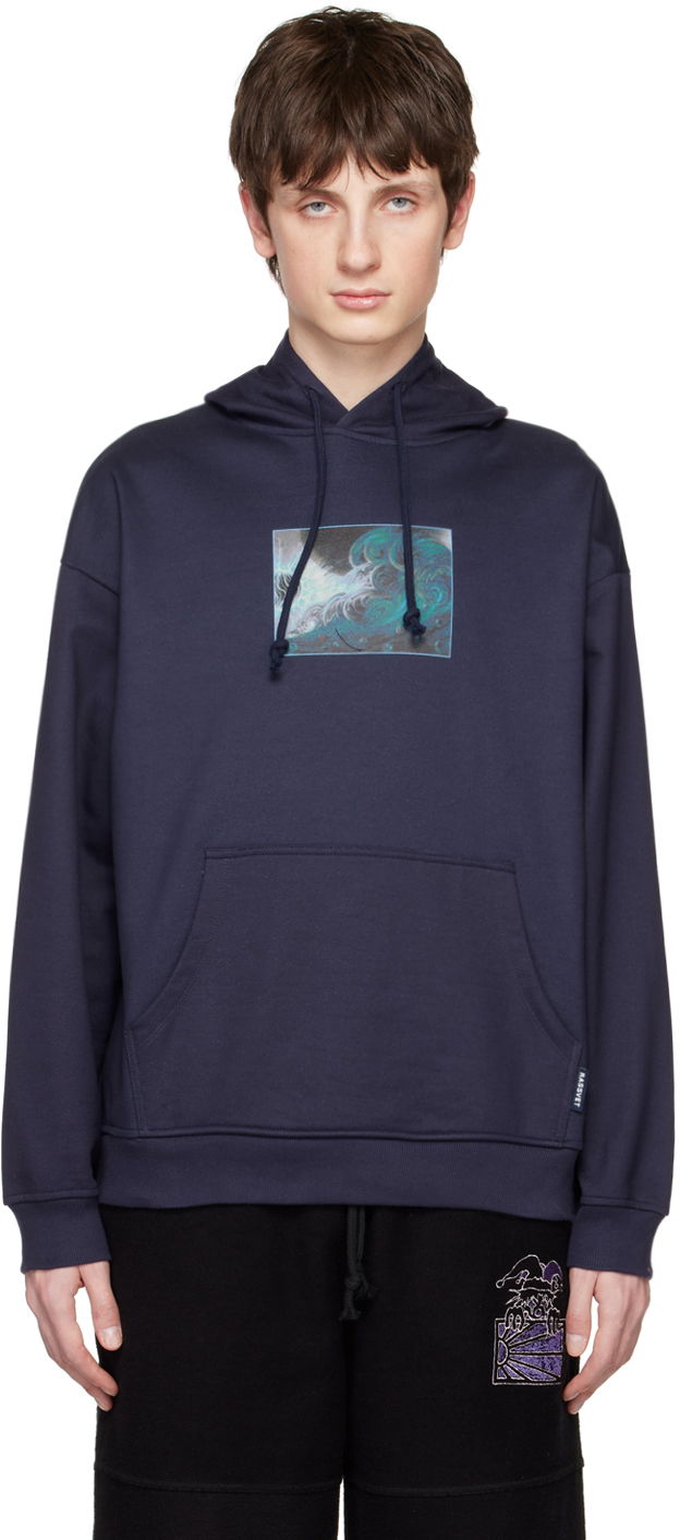 Світшоти PACCBET Rassvet Navy Printed Hoodie темно-синій | PACC12T122