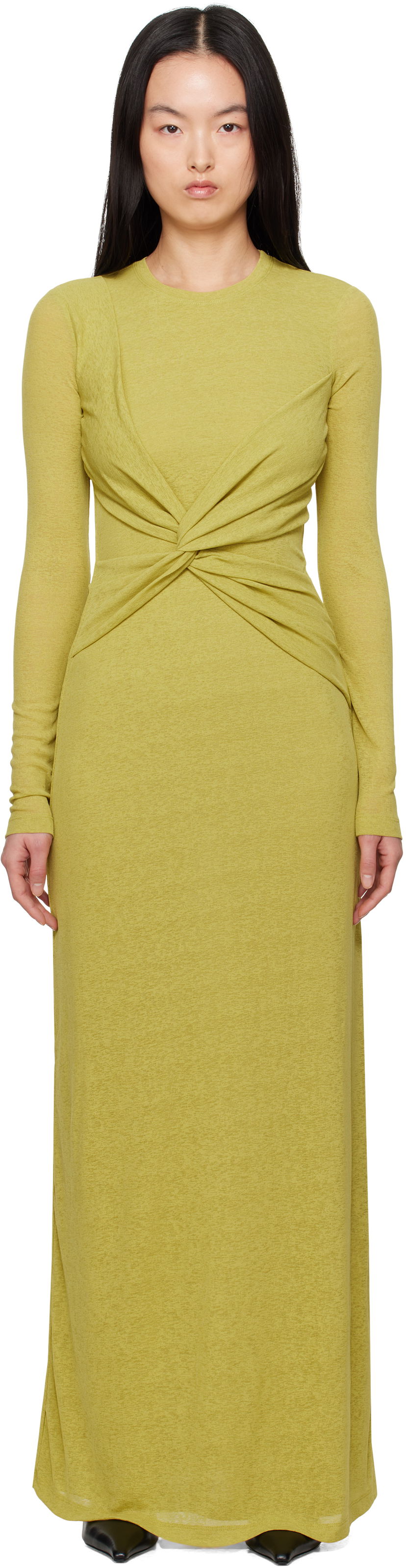 плаття Nanushka Nanushka Rozal Twist Front Maxi Dress Зелений | NW25RSDR16464