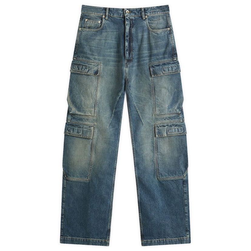 Штани карго Rick Owens Rick Owens DRKSHDW Double Cargo Jeans 25" Синій | DS01E3308-DWB-06