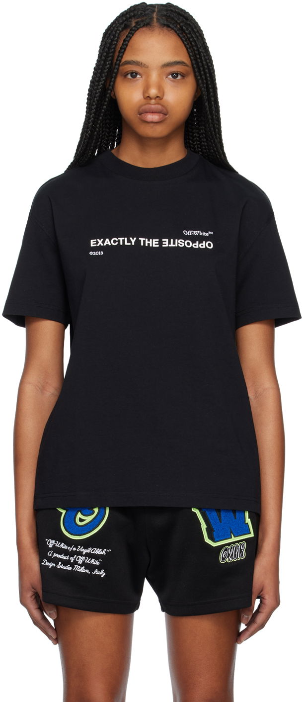 Футболка Off-White 'Exactly The Opposite' Graphic T-Shirt чорний | OWAA089S23JER0081032