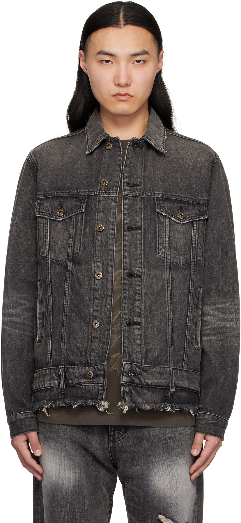Куртка We11done We11done Denim Trucker Jacket Сірий | WD-DJ0-25-308-U-BK
