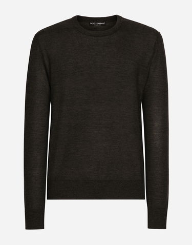Cветр Dolce & Gabbana Dolce & Gabbana Cashmere Crewneck Sweater Коричневий | GX412TJAWLAN1254, 0