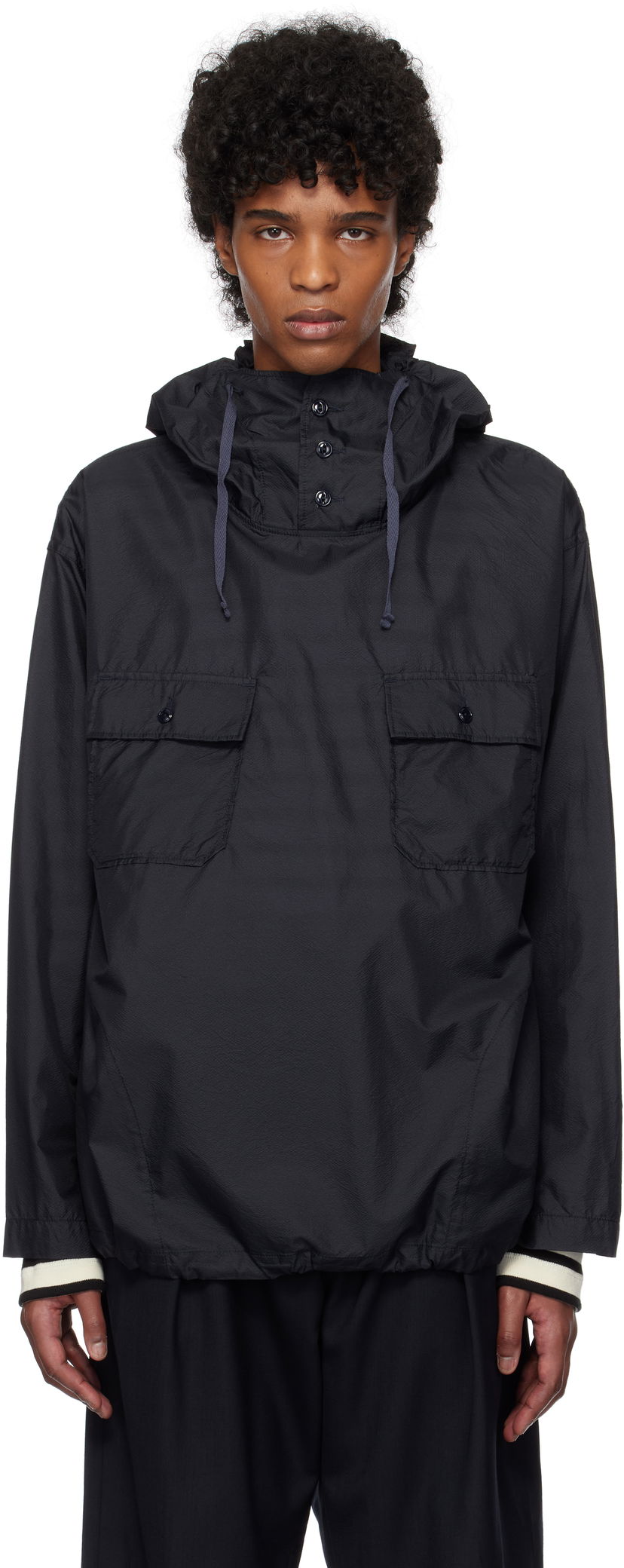 Вітровка Engineered Garments Engineered Garments Cagoule Anorak чорний | 25S1A010