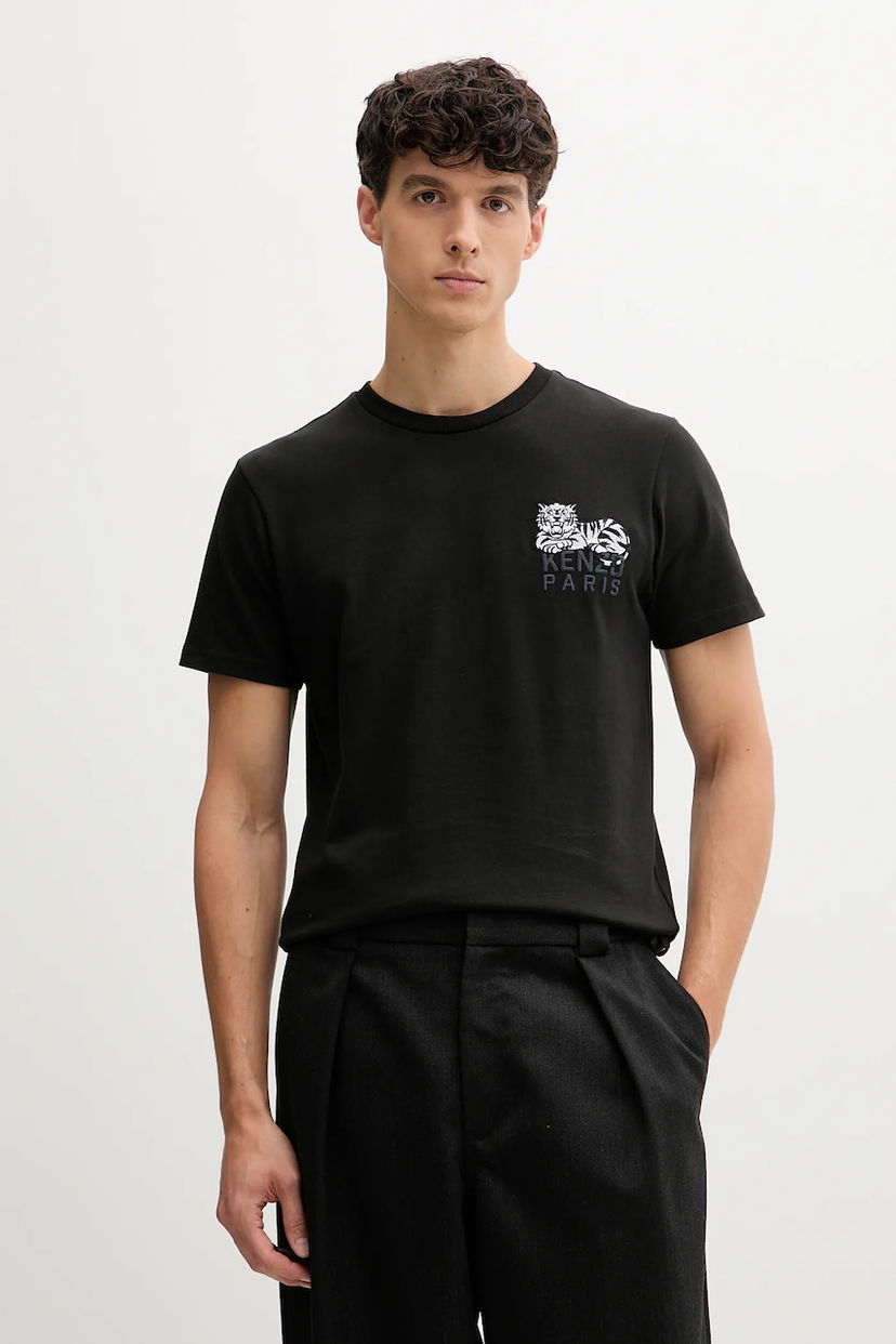 Футболка KENZO Kenzo Paris Tiger Motif T-Shirt чорний | FF65TS1524SI