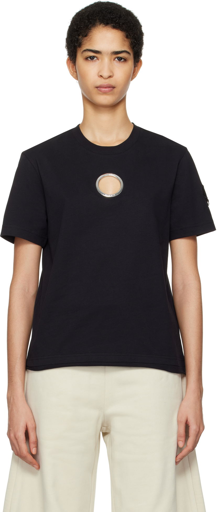 Футболка Moncler Moncler Genius x Willow Smith Grommet T-Shirt чорний | J209T 8C00006 - 89AHD