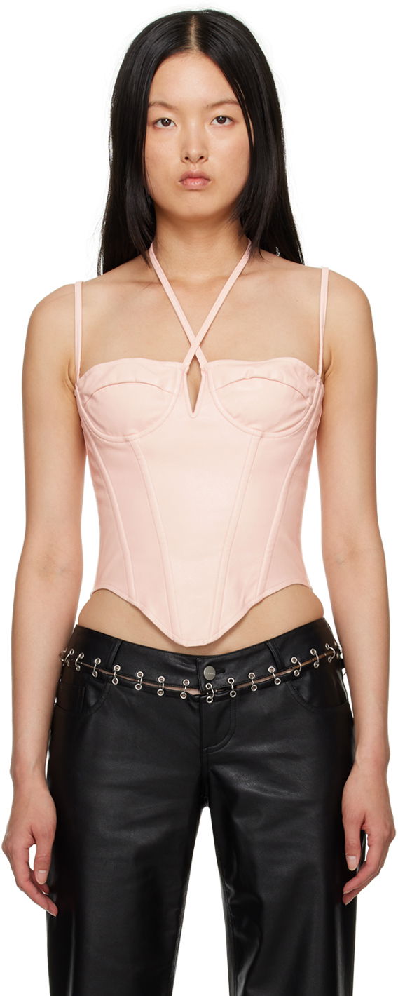 Безрукавка Miaou Miaou Aphex Halter Neck Corset Top Рожевий | 7046PUROS