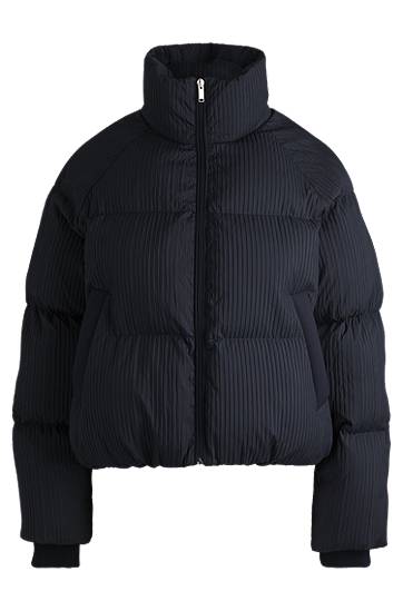 Пуховик BOSS Corduroy-Effect Water-Repellent Puffer Jacket темно-синій | 50524026